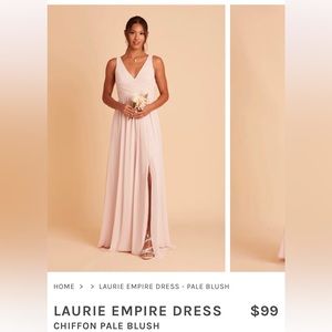 Birdy grey pale blush Laurie chiffon empire dress